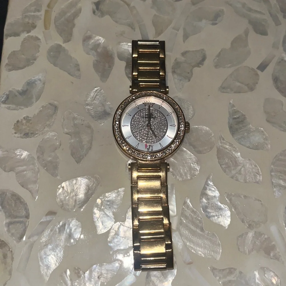 Juicy Couture Luxe Ladies Watch Rose Gold Stone Set